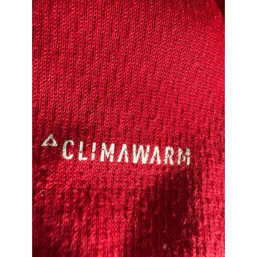 Adidas ClimaWarm Pullover Hoodie Red Athletic‎ Sweatshirt Mens M